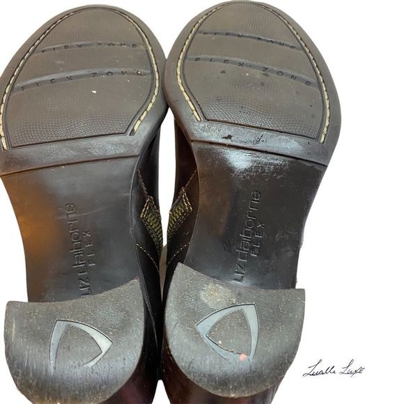 Cocoa: Liz Claiborne Flex Leather boots. - Picture 4 of 8